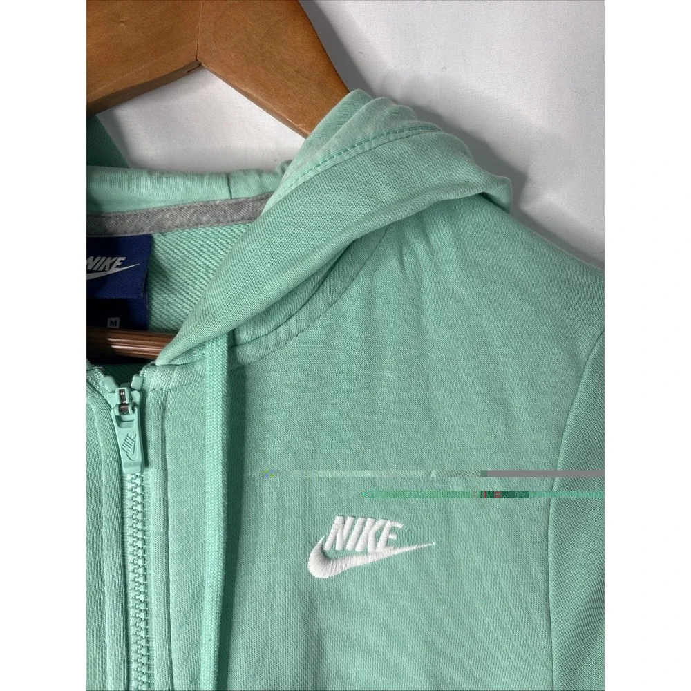 Nike Sportswear Women's M‎ Full Zip Up Hoodie Mint Green Athletics Sweatshirt